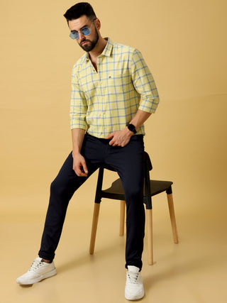 Yellow Navy And Grey Check Shirt shop online at Estilocus. DETAILS & CARE This pure cotton Checked shirt is a stylish go-to for laidback days. Cut in a comfy regular fit, with a classic button-down front and chest pocket. 100% premium cotton full sleeve C