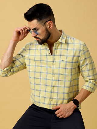 Yellow Navy And Grey Check Shirt shop online at Estilocus. DETAILS & CARE This pure cotton Checked shirt is a stylish go-to for laidback days. Cut in a comfy regular fit, with a classic button-down front and chest pocket. 100% premium cotton full sleeve C