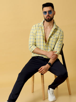 Yellow Navy And Grey Check Shirt shop online at Estilocus. DETAILS & CARE This pure cotton Checked shirt is a stylish go-to for laidback days. Cut in a comfy regular fit, with a classic button-down front and chest pocket. 100% premium cotton full sleeve C