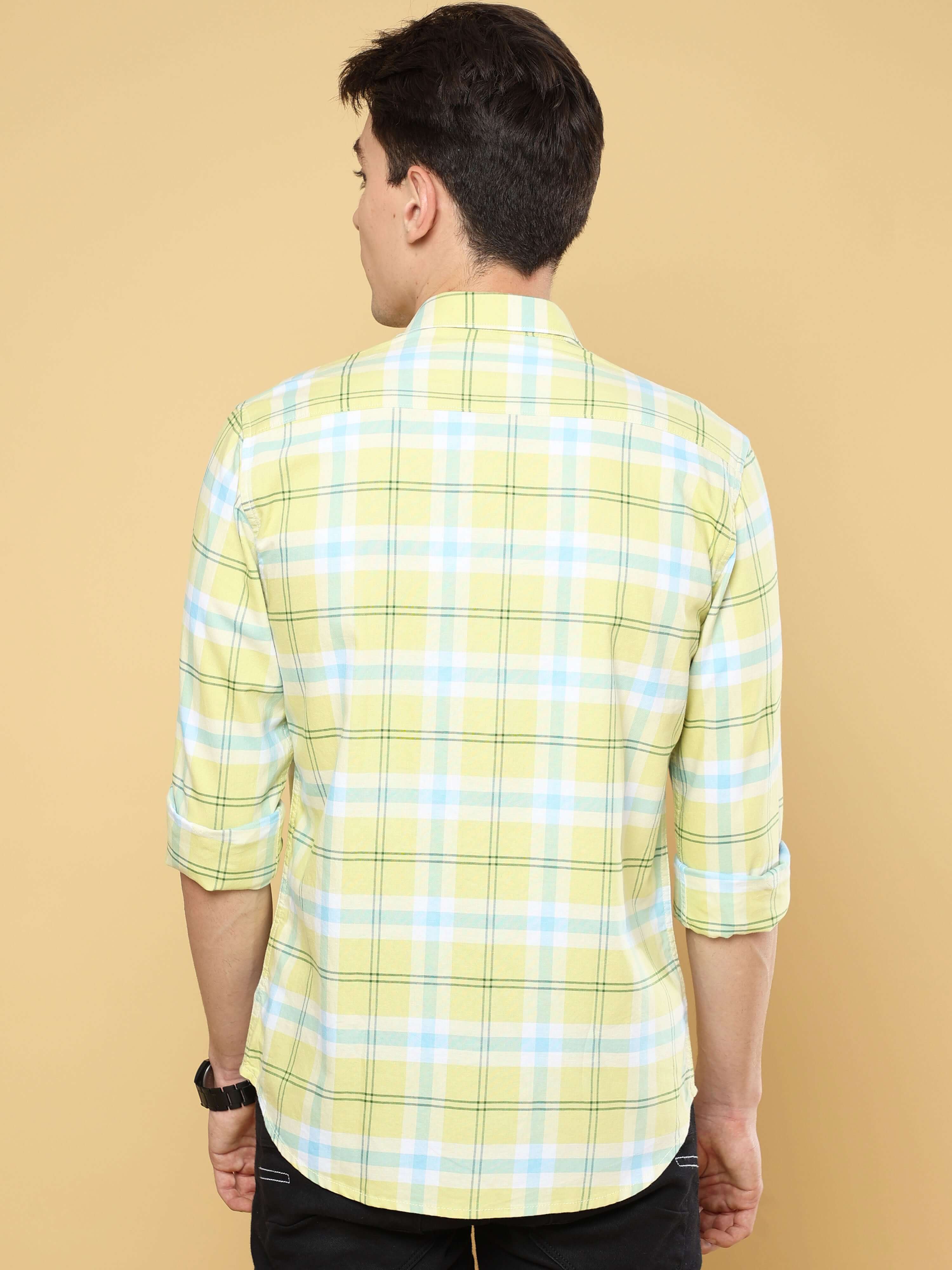 Crayola Yellow Cross Check Shirt