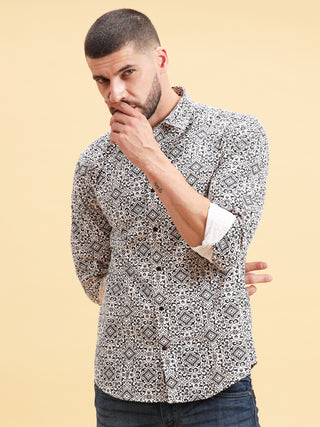 Ecru brown Printed Full sleeve Casual shirt | Men's Shirt shop online at Estilocus. Buy Ecru brown Printed Full sleeve Casual shirt in different sizes and colors online. Shop For Mens Wear with a wide range of Brand New Collections in latest styles only a