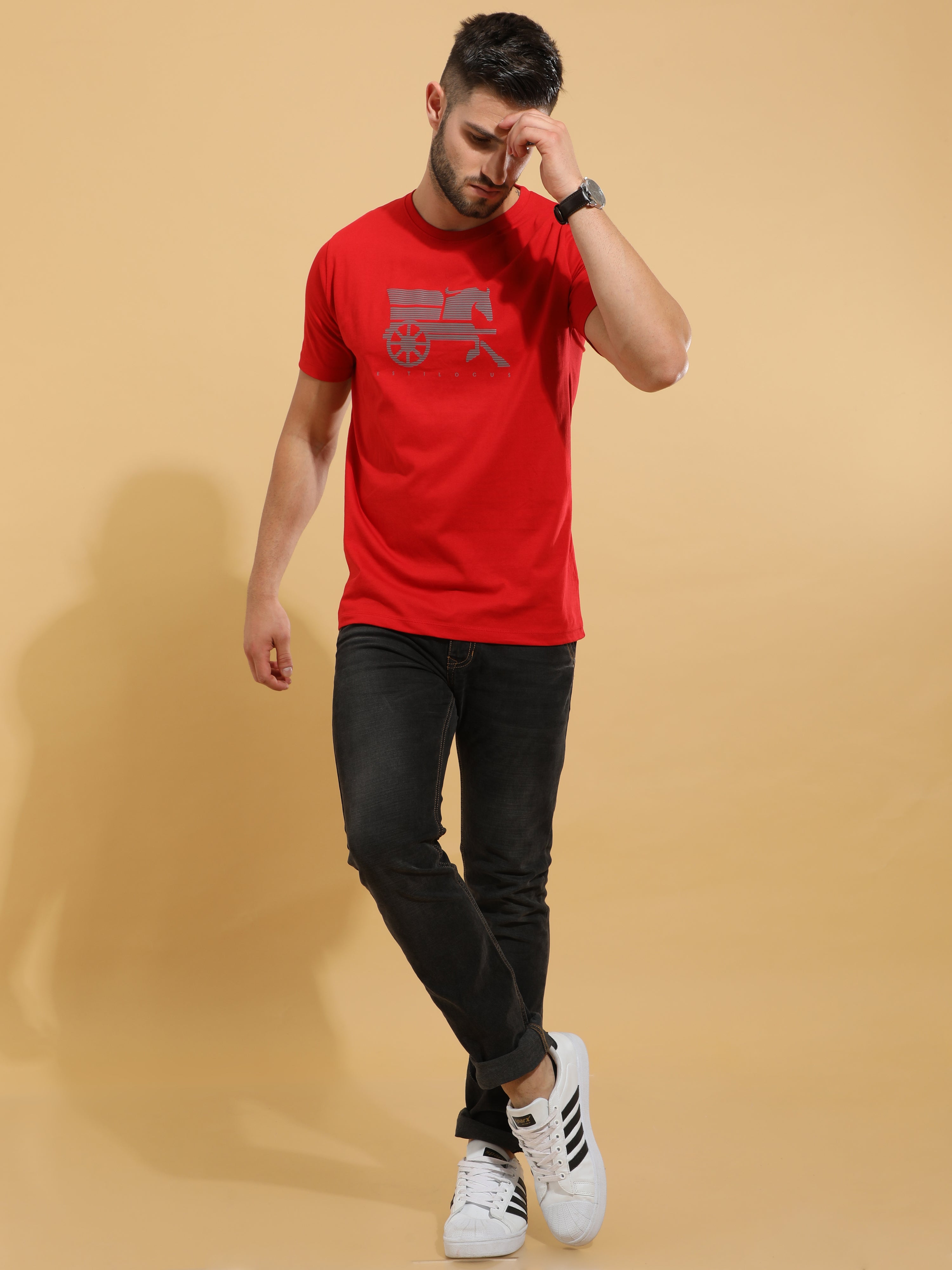 RED HORSE CREWNECK T-SHIRT