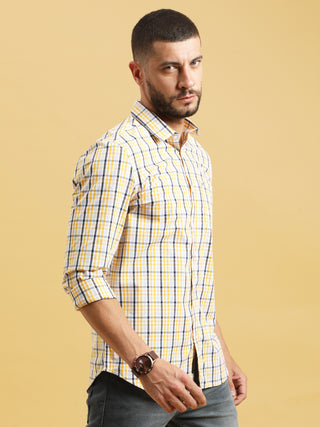 Yellow Check full sleeve shirt shop online at Estilocus. Buy Yelllow Checks full sleeve shirt in different sizes and colors online. Shop For Mens Wear with a wide range of Brand New Collections in latest styles only at ESTILOCUS. *Free Shipping *COD *Easy