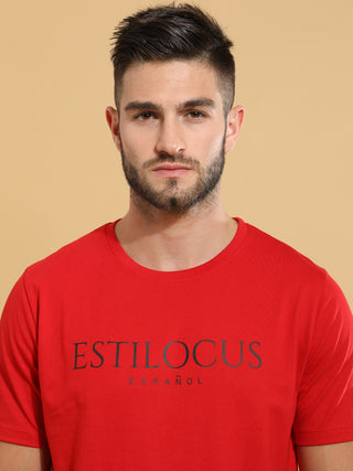 Rosso Corsa Crewneck T-Shirt shop online at Estilocus. This pure cotton printed T-shirt is a stylish go-to for laidback days. Cut in a comfy regular fit. • 100% Cotton knitted interlock 190GSM• Bio washed fabric• Round neck T-shirt • Half sleeve • Suits t