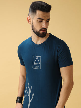 Warning Ghosts Zone Grey Print Crew Neck T-Shirt shop online at Estilocus. This pure cotton printed T-shirt is a stylish go-to for laidback days. Cut in a comfy regular fit. • 100% Cotton knitted interlock 190GSM• Bio washed fabric• Round neck T-shirt • H