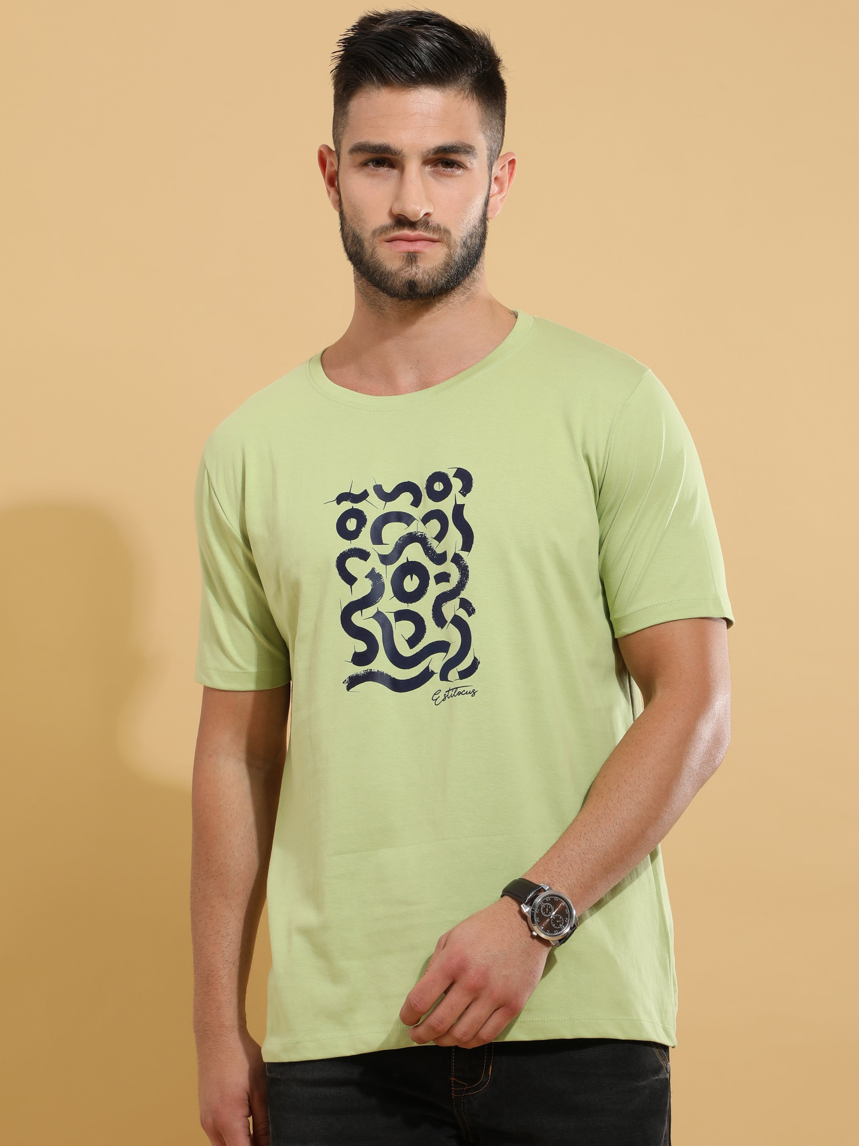 Green Snake Crewneck T-Shirt | Mens Wear shop online at Estilocus. Buy Green Snake Crewneck T-Shirt in different sizes and colors online. Shop For Mens Wear with a wide range of Brand New Collections in latest styles only at ESTILOCUS. *Free Shipping *COD