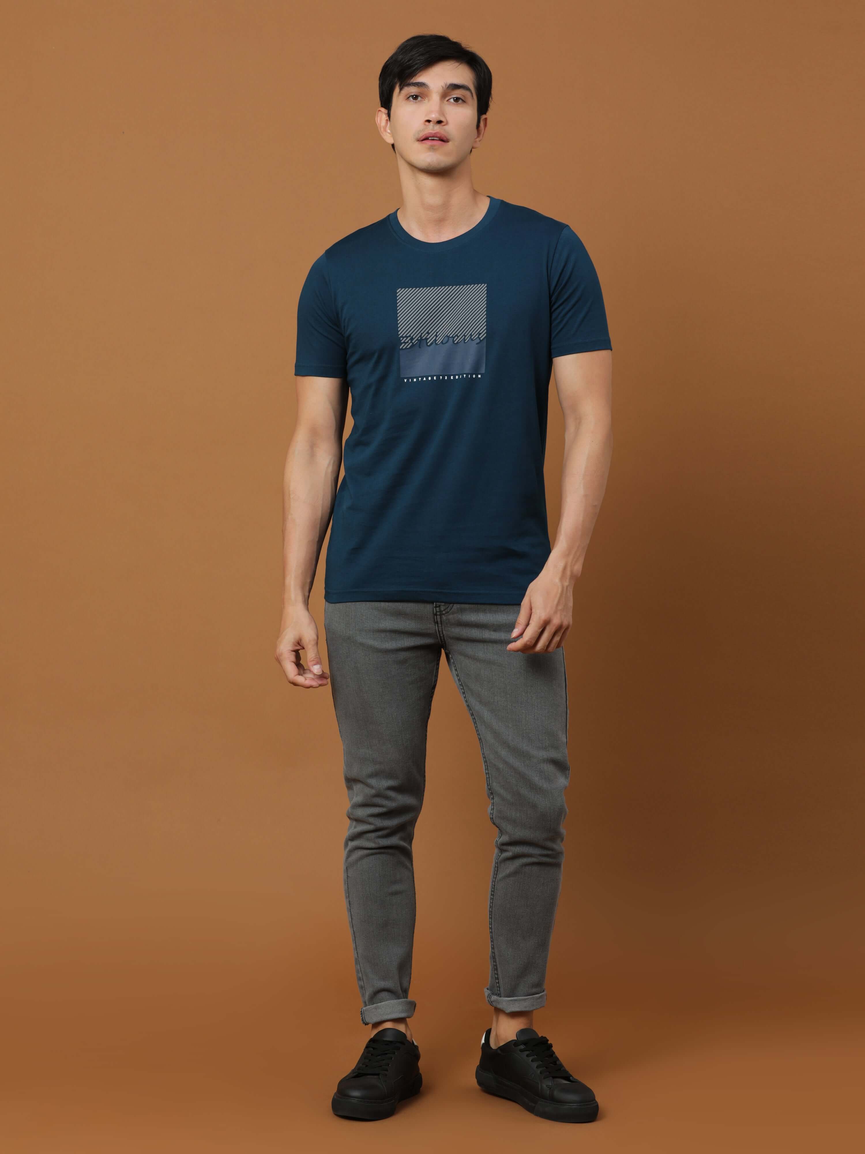 Teal Blue Vintage 72 Edition T Shirt