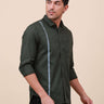 Dark Green Solid Single Pocket full sleeve shirt_ CASUAL SHIRT_ estilocus