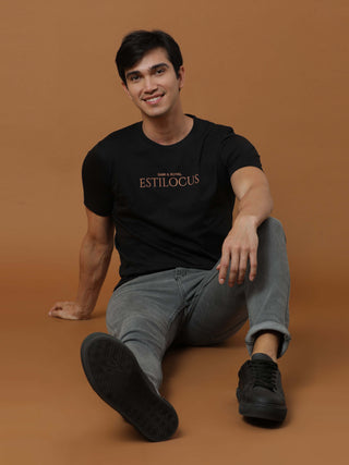 Estilocus Black Printed T Shirt shop online at Estilocus. 100% Cotton Designed and printed on knitted fabric. The fabric is stretchy and lightweight, with a soft skin feel and no wrinkles. Crew neck collar which is smooth on the neck and keeps you comfort