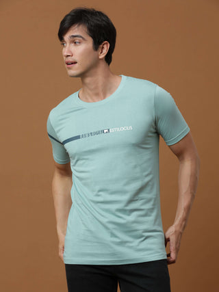 Raw&Royal Aqua Printed T Shirt shop online at Estilocus. 100% Cotton Designed and printed on knitted fabric. The fabric is stretchy and lightweight, with a soft skin feel and no wrinkles. Crew neck collar which is smooth on the neck and keeps you comforta