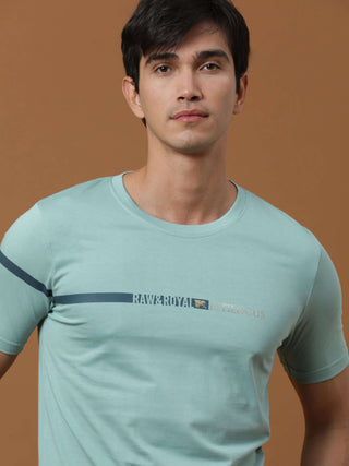 Raw&Royal Aqua Printed T Shirt shop online at Estilocus. 100% Cotton Designed and printed on knitted fabric. The fabric is stretchy and lightweight, with a soft skin feel and no wrinkles. Crew neck collar which is smooth on the neck and keeps you comforta