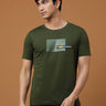 Estilocus Dk Olive Crew Neck Printed T Shirt shop online at Estilocus. 100% Cotton Designed and printed on knitted fabric. The fabric is stretchy and lightweight, with a soft skin feel and no wrinkles. Crew neck collar which is smooth on the neck and keep
