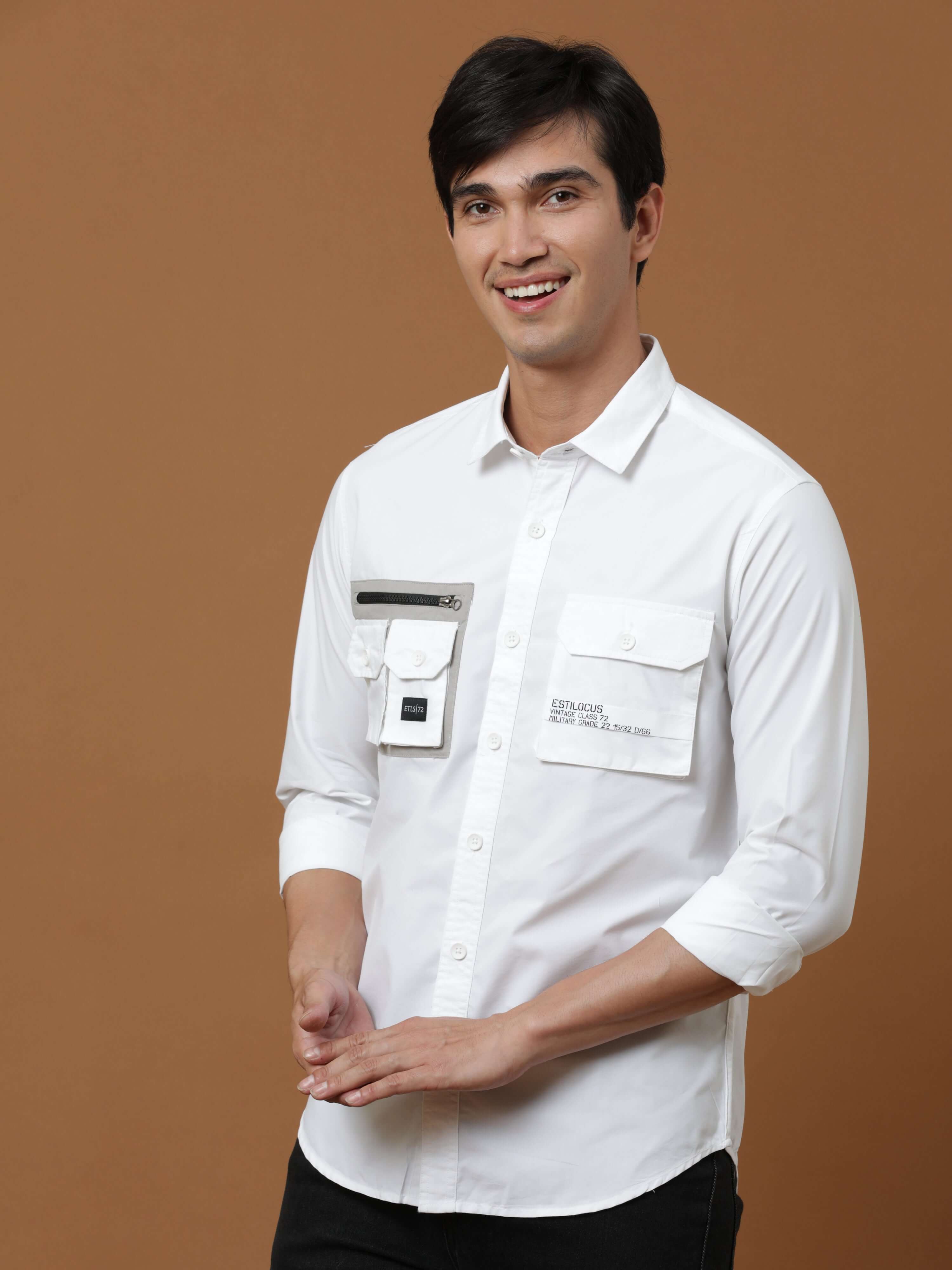 Etls/72 Cargo White Shirt