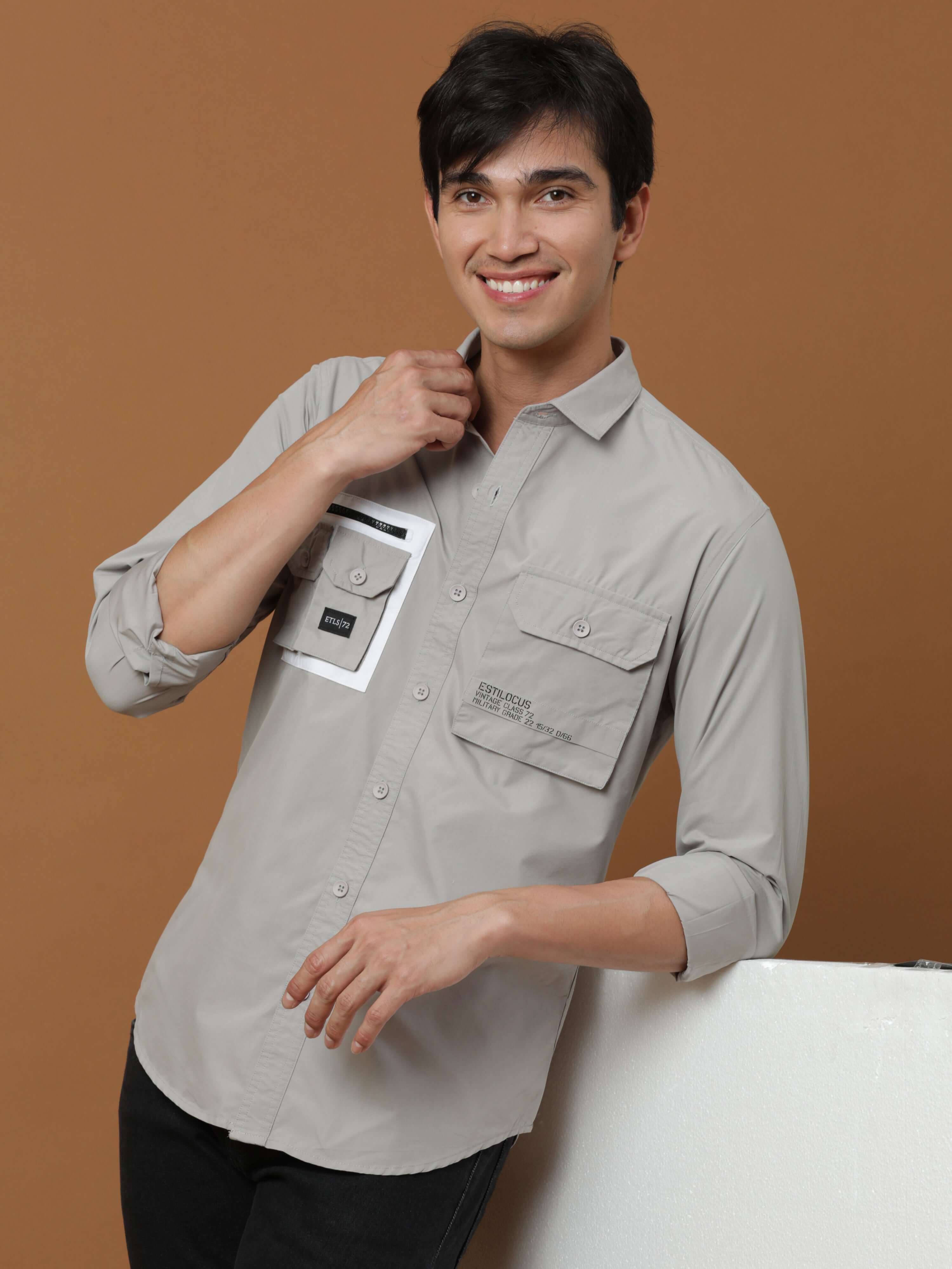 Etls/72 Cargo Lt Grey Shirt