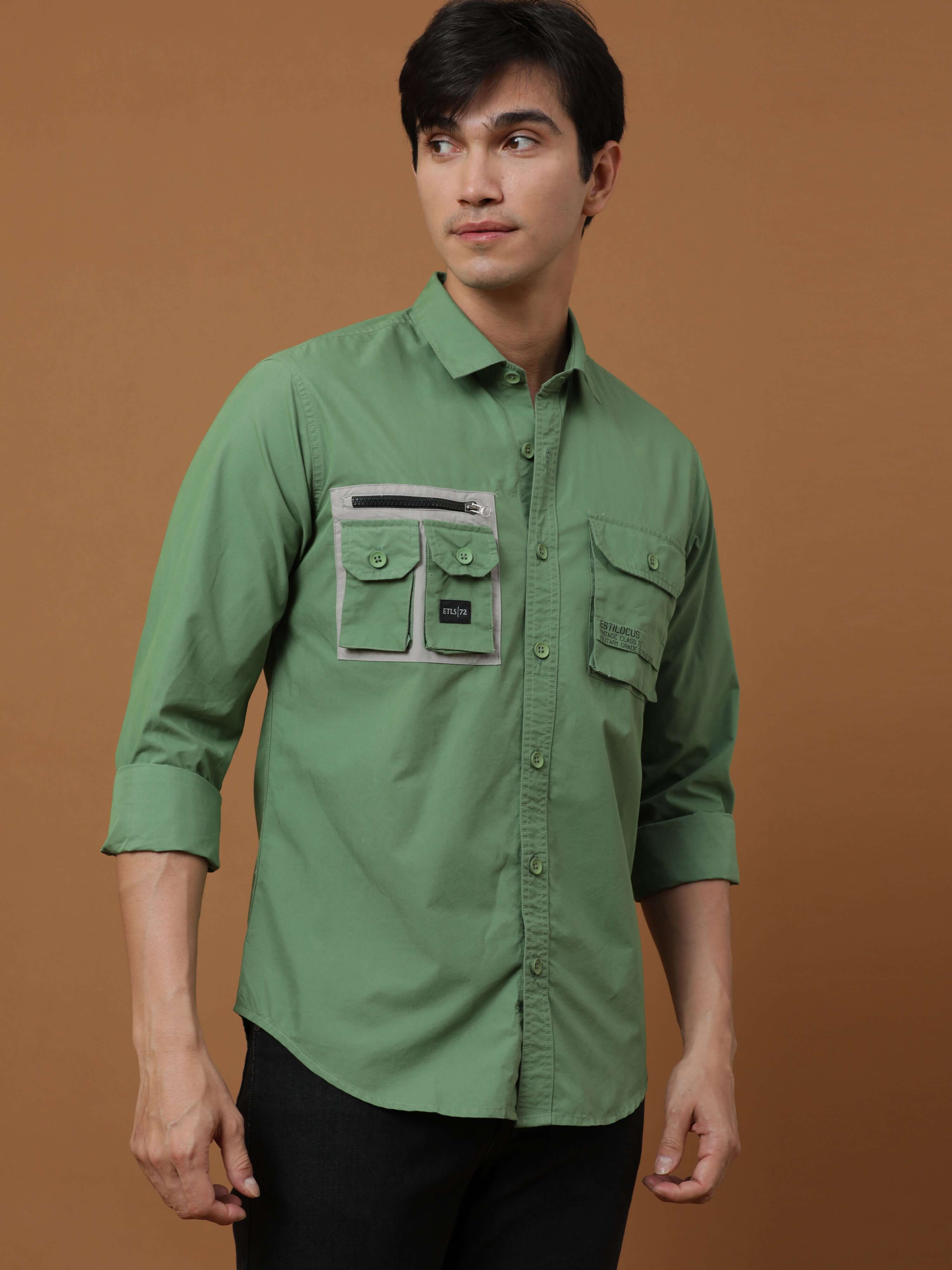 Etls/72 Cargo Green Shirt
