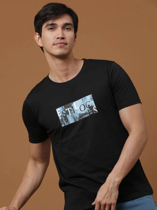 Vintage Black Printed T Shirt shop online at Estilocus. 100% Cotton Designed and printed on knitted fabric. The fabric is stretchy and lightweight, with a soft skin feel and no wrinkles. Crew neck collar which is smooth on the neck and keeps you comfortab