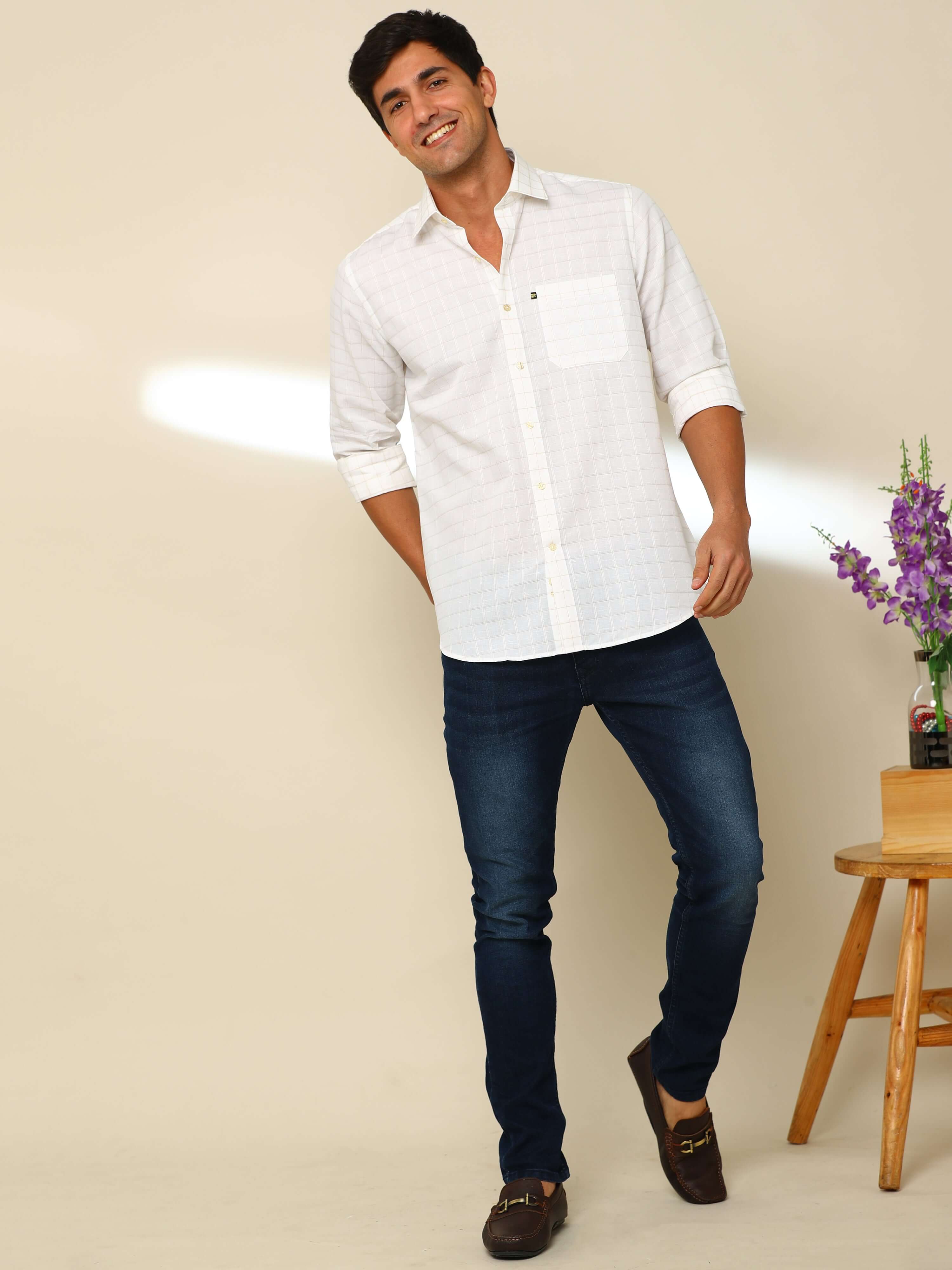 Sunshine Peral Linen Check Shirt