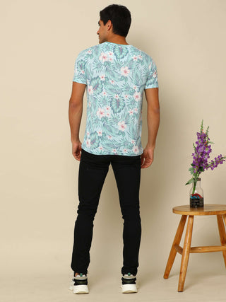 Floral Crew Neck T Shirt shop online at Estilocus. 100% Cotton Designed and printed on knitted fabric. The fabric is stretchy and lightweight, with a soft skin feel and no wrinkles. Flat collar is smooth on the neck and keeps you comfortable all day. Ribb