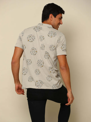 Spring Floral Henley Neck T Shirt shop online at Estilocus. 100% Cotton Designed and printed on knitted fabric. The fabric is stretchy and lightweight, with a soft skin feel and no wrinkles. The Henley collar is smooth on the neck and keeps you comfortabl