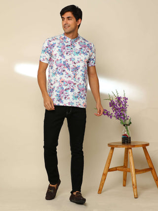 Spring Flings Henley Neck T Shirt shop online at Estilocus. 100% Cotton Designed and printed on knitted fabric. The fabric is stretchy and lightweight, with a soft skin feel and no wrinkles. The Henley collar is smooth on the neck and keeps you comfortabl