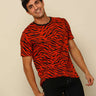 Red Tiger Crew Neck Printed T Shirt shop online at Estilocus. 100% Cotton Designed and printed on knitted fabric. The fabric is stretchy and lightweight, with a soft skin feel and no wrinkles. Flat collar is smooth on the neck and keeps you comfortable al