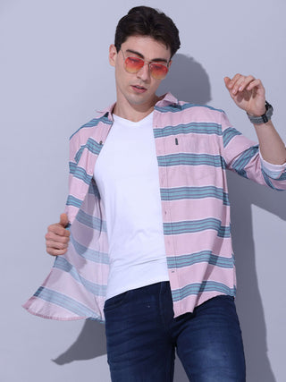 Stripes Casual Shirt shop online at Estilocus. • Full-sleeve stripe shirt • Cut and sew placket • Regular collar • Double button round cuff. • Single pocket • Curved hemline • Finest quality sewing • Machine wash care • Suitable to wear with all types of