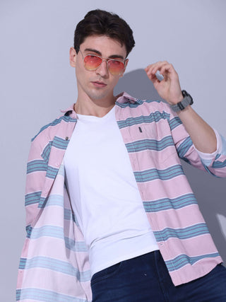 Stripes Casual Shirt shop online at Estilocus. • Full-sleeve stripe shirt • Cut and sew placket • Regular collar • Double button round cuff. • Single pocket • Curved hemline • Finest quality sewing • Machine wash care • Suitable to wear with all types of