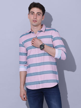 Stripes Casual Shirt shop online at Estilocus. • Full-sleeve stripe shirt • Cut and sew placket • Regular collar • Double button round cuff. • Single pocket • Curved hemline • Finest quality sewing • Machine wash care • Suitable to wear with all types of