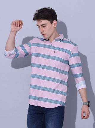 Stripes Casual Shirt shop online at Estilocus. • Full-sleeve stripe shirt • Cut and sew placket • Regular collar • Double button round cuff. • Single pocket • Curved hemline • Finest quality sewing • Machine wash care • Suitable to wear with all types of