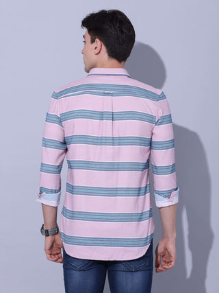 Stripes Casual Shirt shop online at Estilocus. • Full-sleeve stripe shirt • Cut and sew placket • Regular collar • Double button round cuff. • Single pocket • Curved hemline • Finest quality sewing • Machine wash care • Suitable to wear with all types of