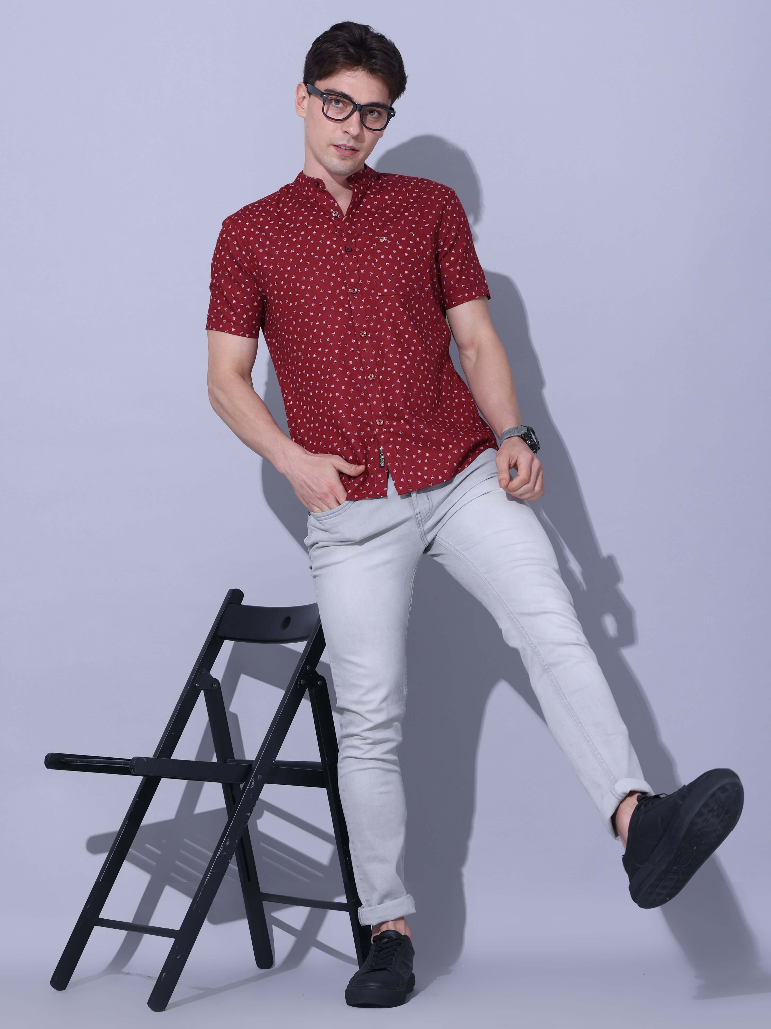 Maroon Casual Shirt